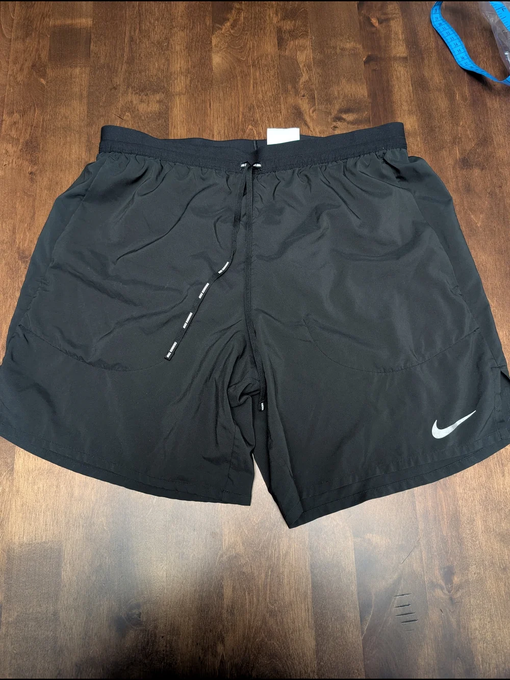 Nike Dri Fit Black Athletic Shorts with Swoosh And Brief Liner